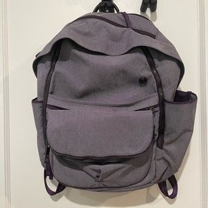 Lululemon purple backpack with detachable purse